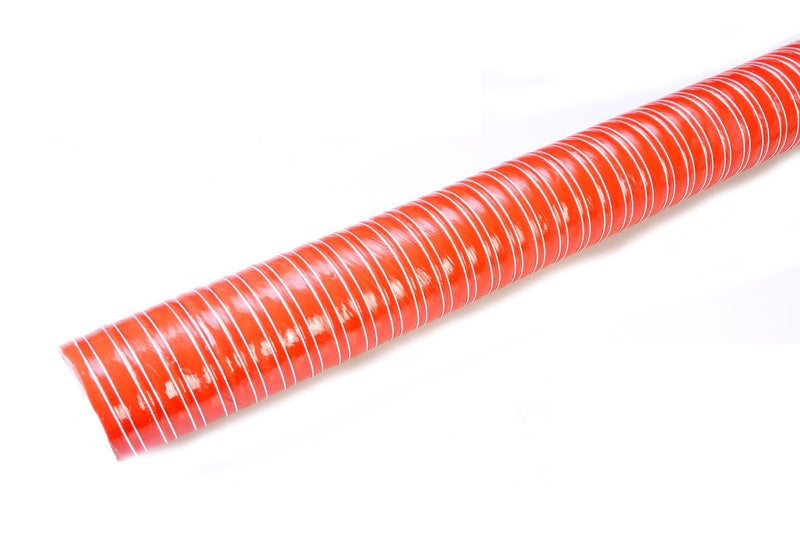 Autobahn88 Automotive SCAT Flex Duct (Silicone-Impregnated Fiberglass, Steel Wire Reinforced), Inner Diameter 102mm (4"), Length 1 Meter (3 Feet) (Red) - Image 2
